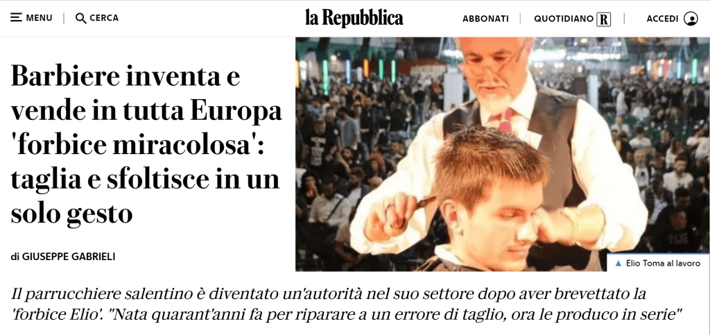 Forbice Elio su 'la Repubblica'